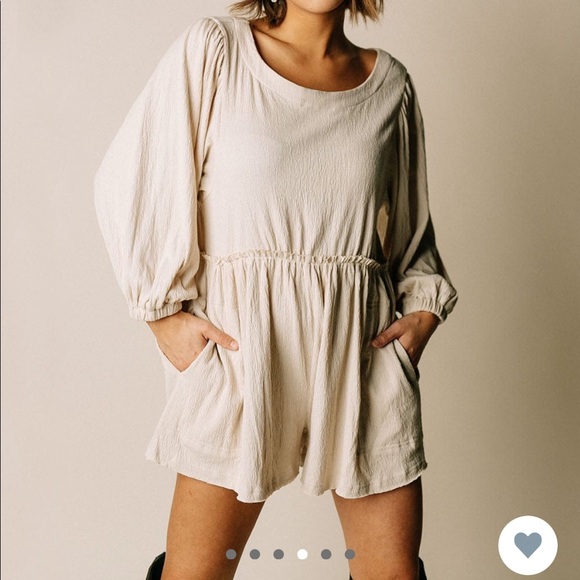 The Lani Romper in Natural - Picture 3 of 3